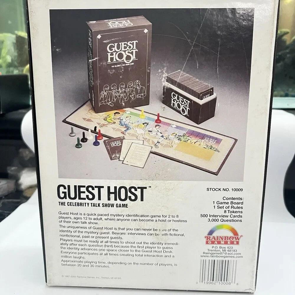 VTG Guest Host Complete Board Game Celebrity Talk Show Edition Ages 12+ Rainbow